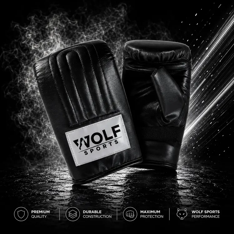 Classic Black Bag Mitts WF-B-113 - Wolf Sports