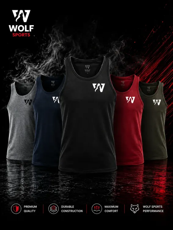 Black Lightweight Training Tank Top WF-192 - Wolf Sports