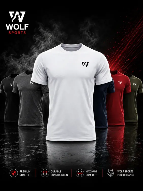 White Lightweight DELTAPEAK T-Shirt WF-119 - Wolf Sports