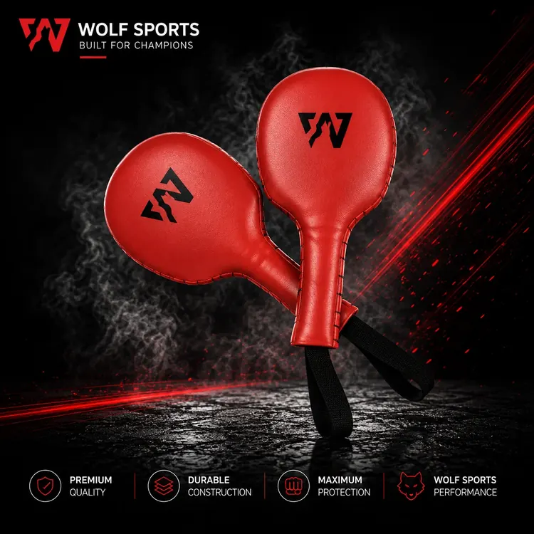Red Round Reflex Paddles WF-B-284 - Wolf Sports