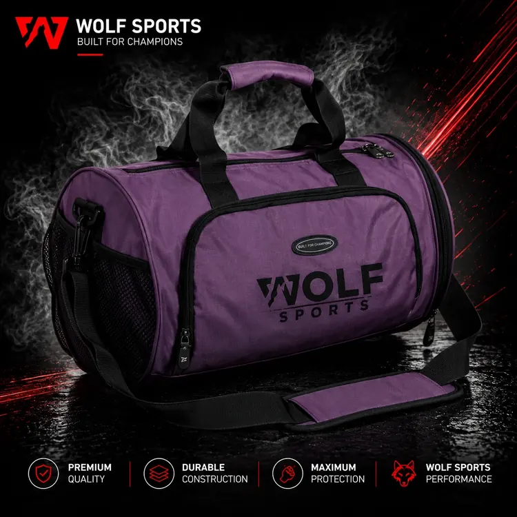 Purple Sports Duffel Bag WF-B-253 - Wolf Sports