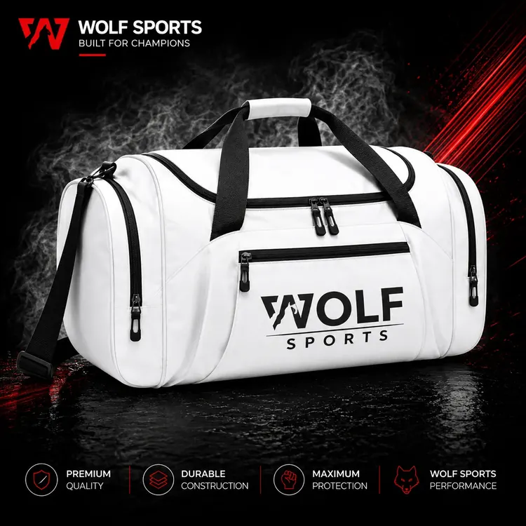 Black Classic Gym Bag WF-B-255 - Wolf Sports