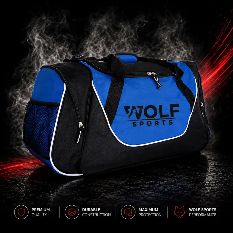 Blue and Black Sports Duffel Bag WF-B-256 - Wolf Sports