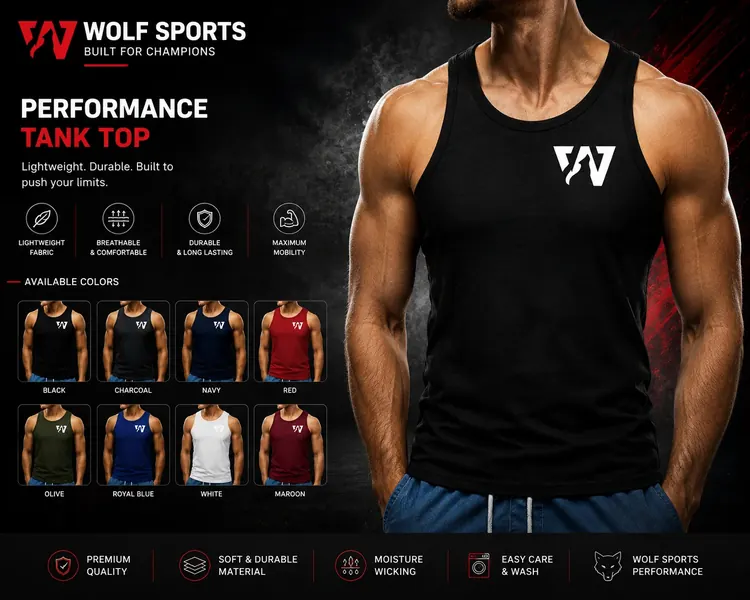 Lightweight Training Tank Top WF-192 - Wolf Sports