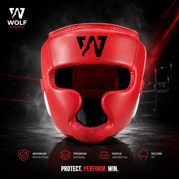 Full-Face Sparring Headguard WF-B-139 - Wolf Sports